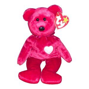 Ty Beanie Baby Valentina 1998 Bear Plush With Heart Embroidered Chest & Tags